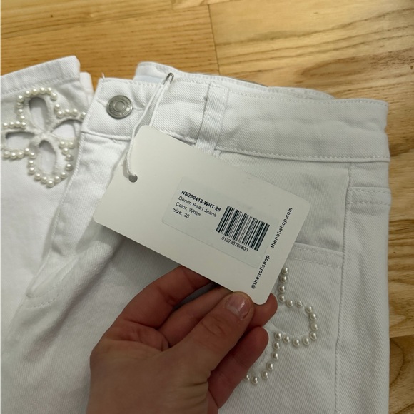 BRAND NEW NWT THE NOLI SHOP KAIA PEARL HIGH RISE JEAN - WHITE 28 - Picture 4 of 5